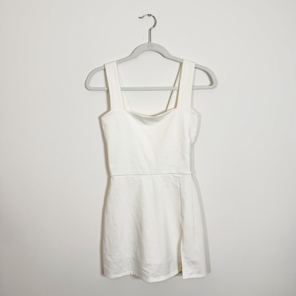 Reformation Daria EcoMove White Square Neck Tennis Mini Dress Small - Picture 3 of 6